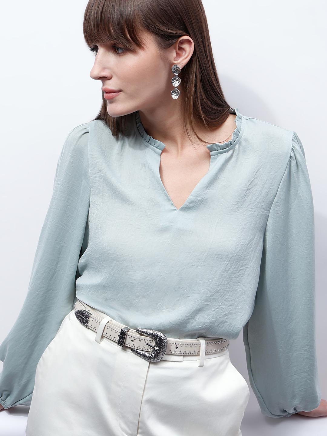 Vero Moda Mint Full Sleeves Top