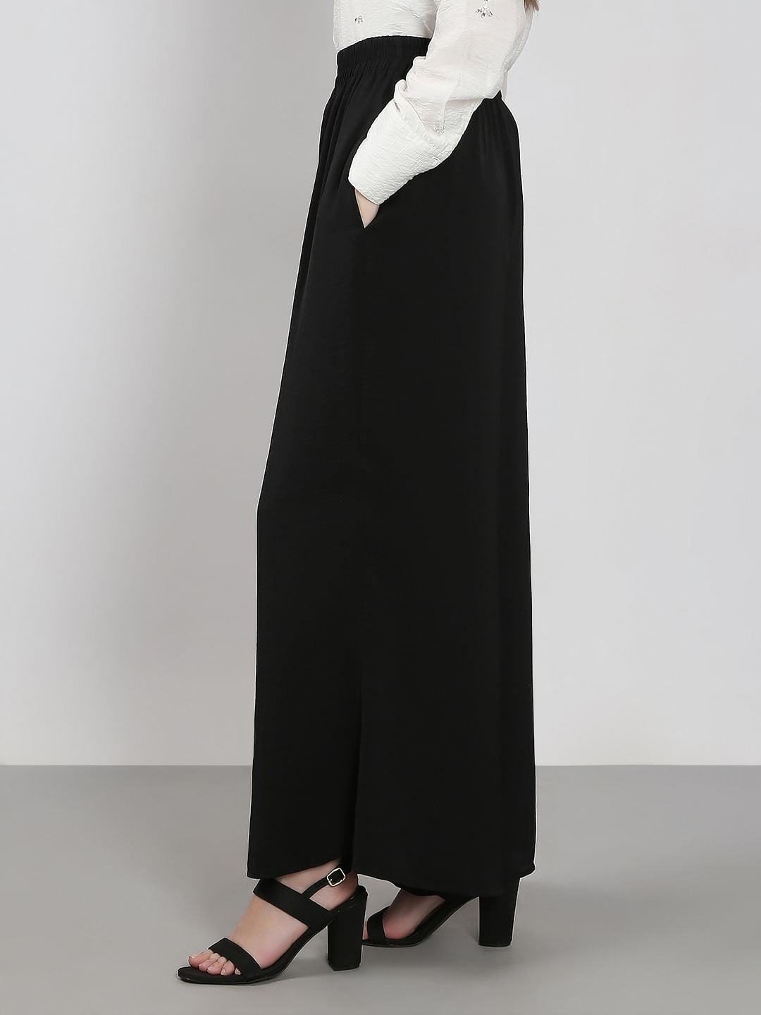 Black Wide Leg Trousers