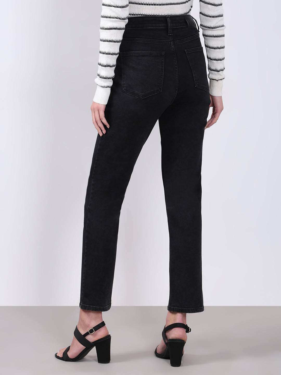 Vero Moda Black Mid Rise Slim Fit Jeans