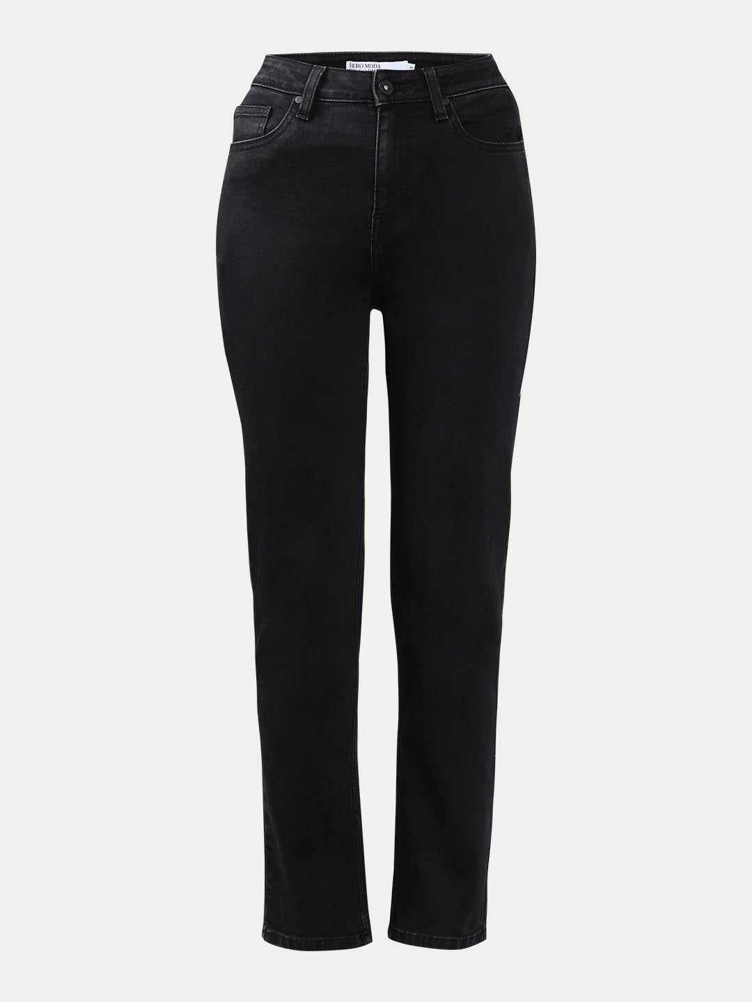 Vero Moda Black Mid Rise Slim Fit Jeans