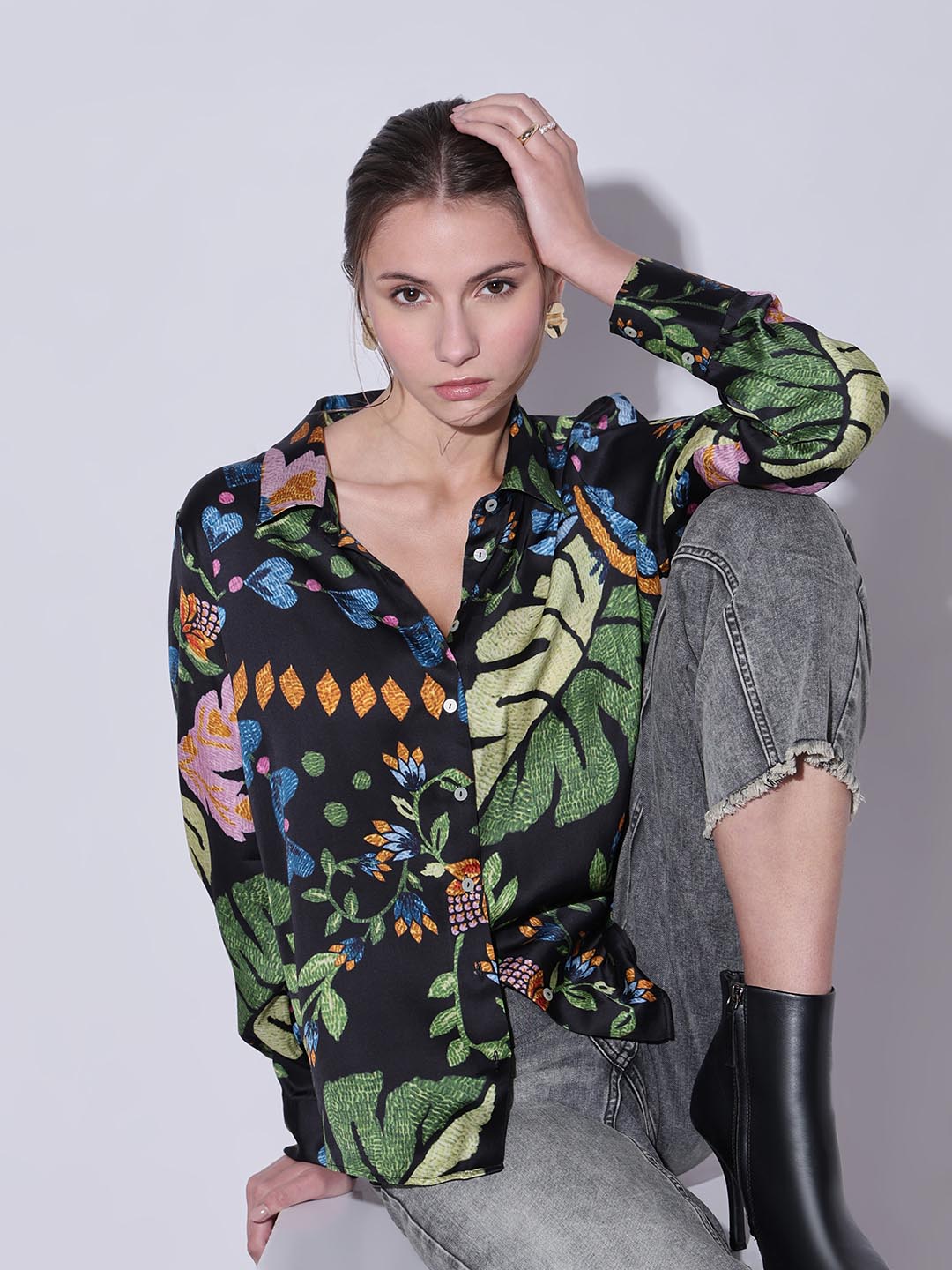 Vero Moda Black Printed Shirt