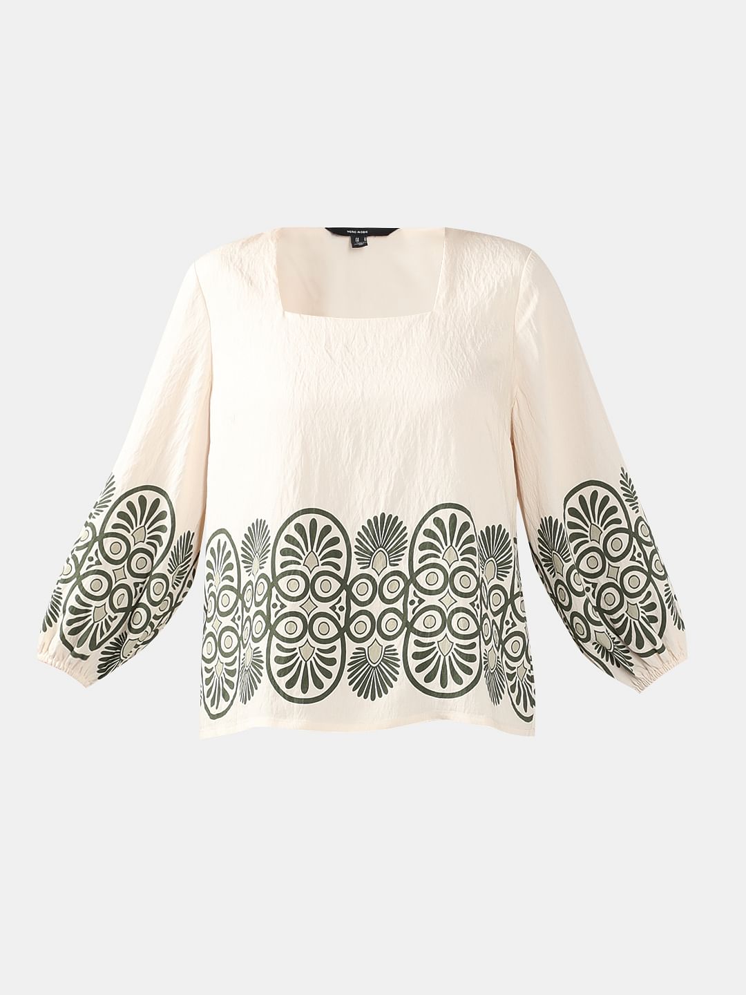 Ecru Printed Co-Ord Set Top