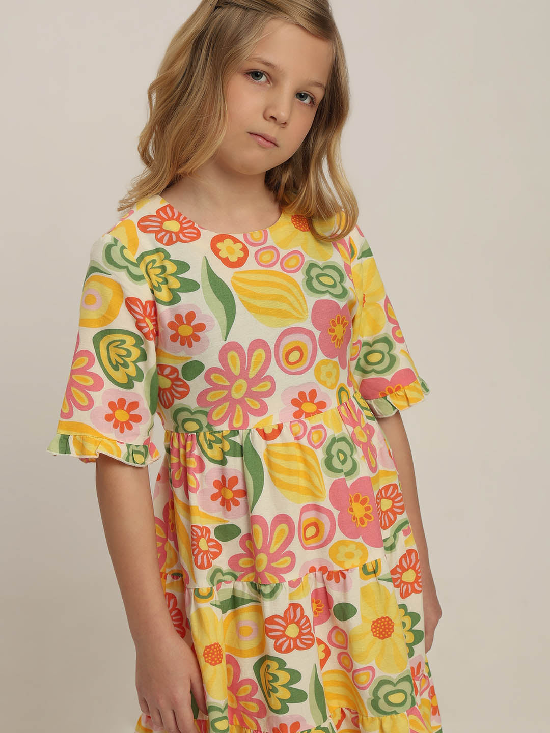GIRLS Floral Fit & Flare Dress