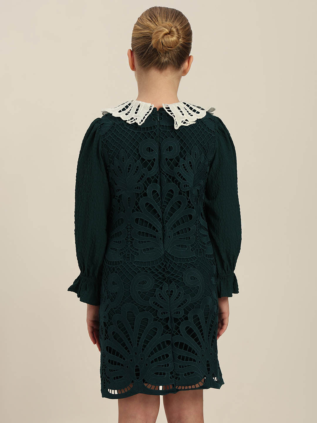 GIRLS Green Lace Dress