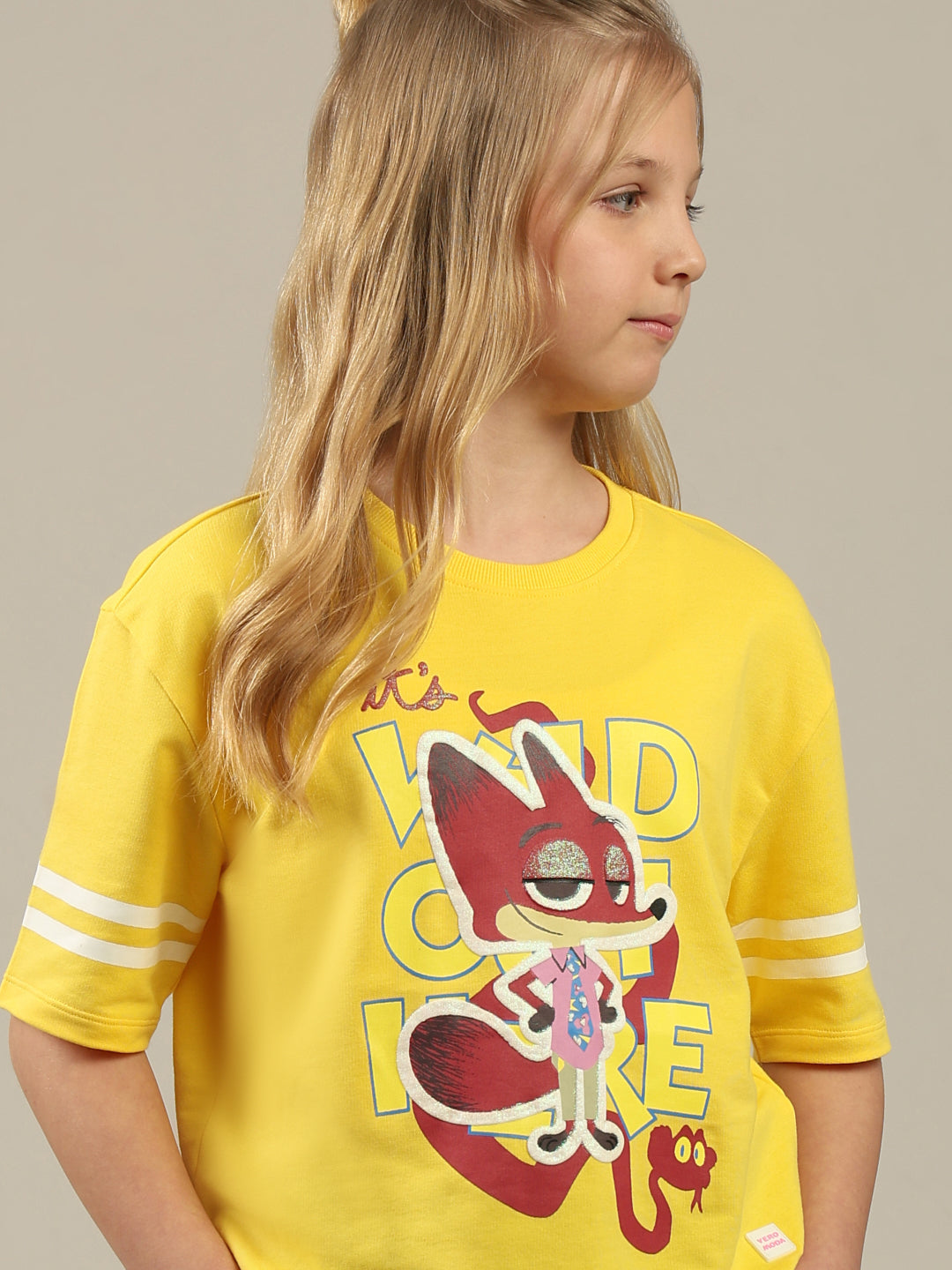 GIRLS Yellow Zootopia Print T-shirt