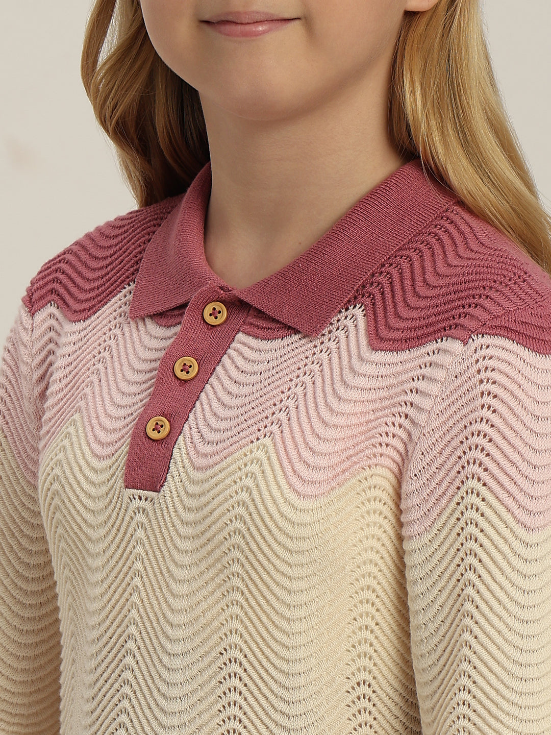 GIRL Colourblocked Knitted Polo