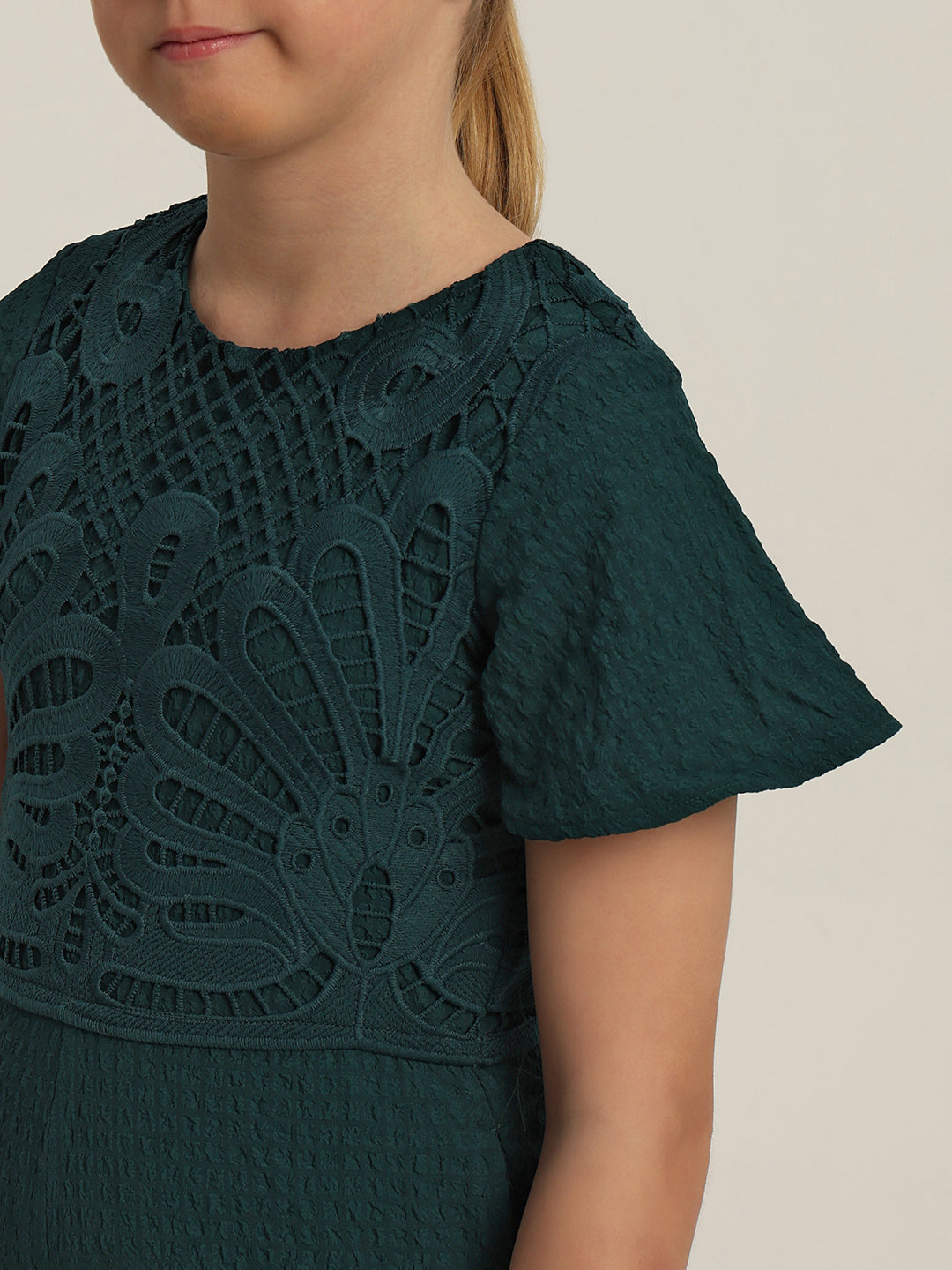 GIRL Dark Green Lace Jumpsuit