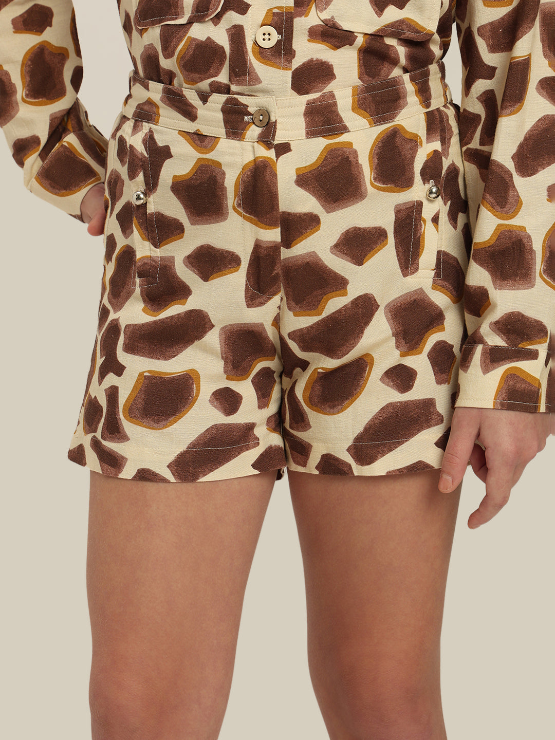 GIRL Animal Print Cotton Shorts