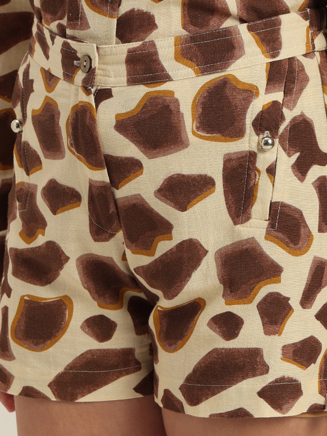 GIRL Animal Print Cotton Shorts