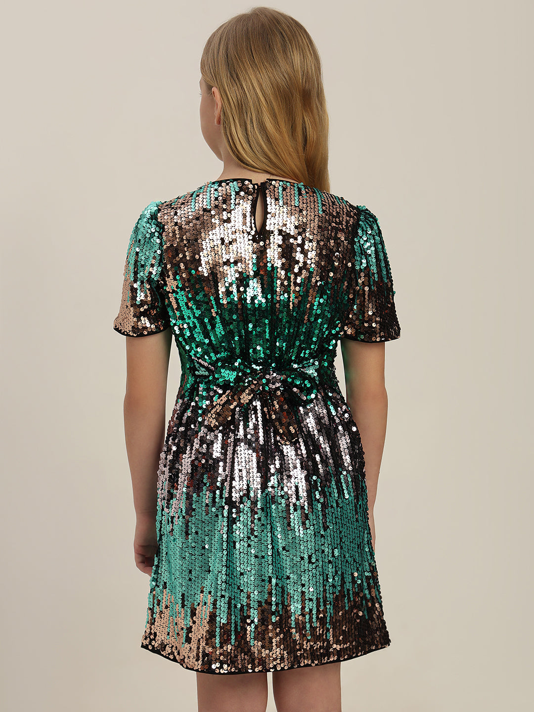 GIRLS Sequins Ombre Mini Dress