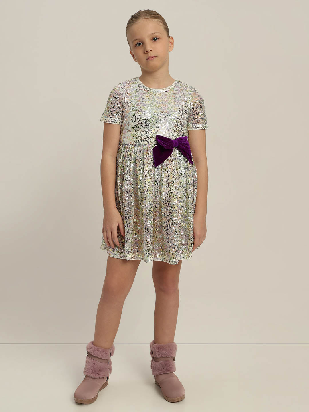 GIRLS Embellished Fit & Flare Dress