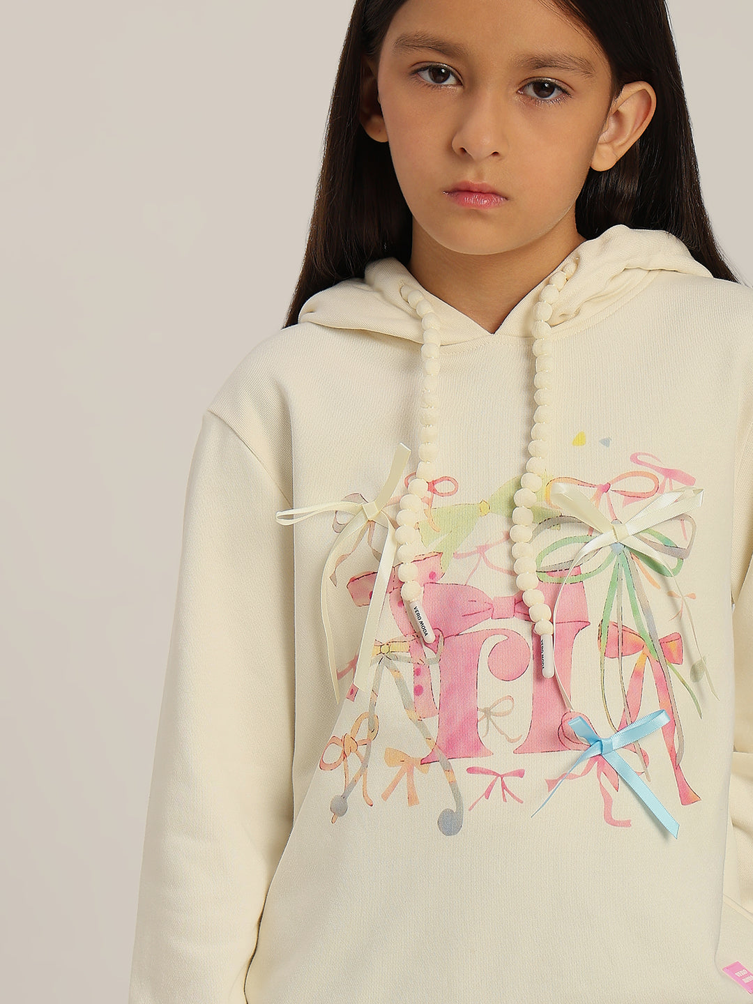 GIRL Printed Hooded Sweatshirt
