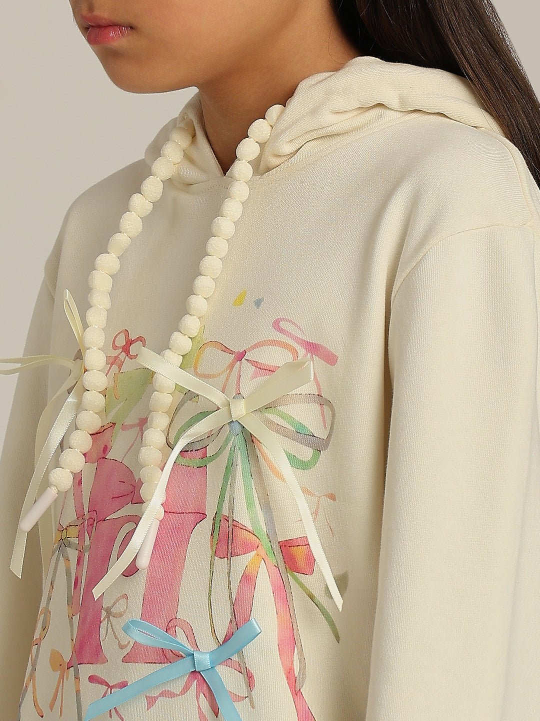 GIRL Printed Hooded Sweatshirt