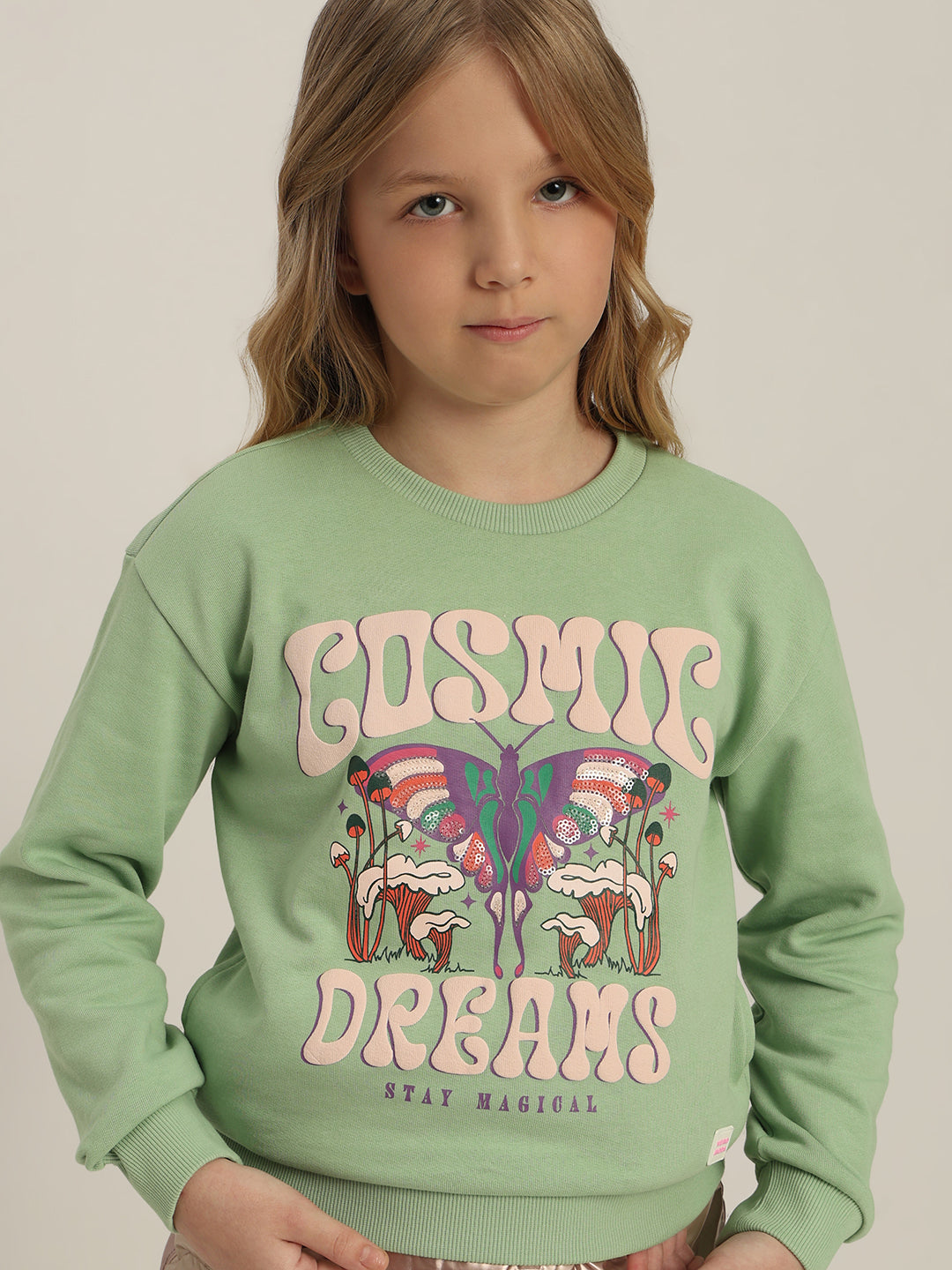 GIRL Printed Cotton Sweatshirt