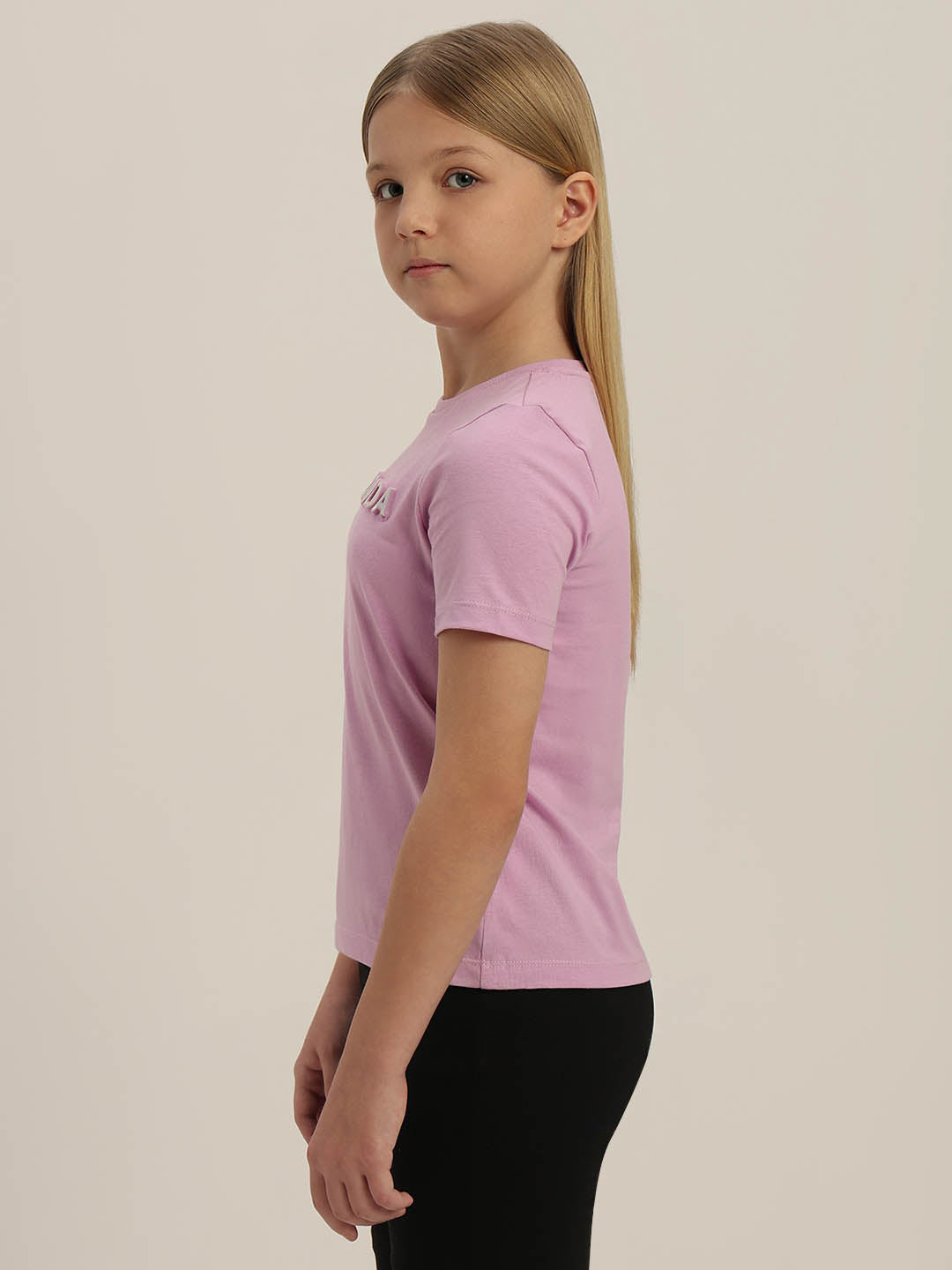 GIRLS Purple Logo Print t-shirt