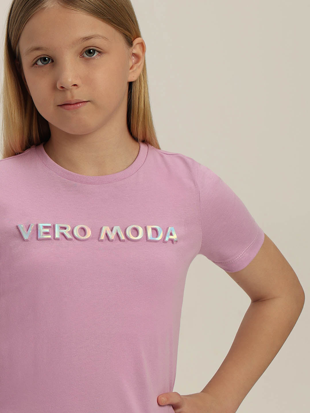 GIRLS Purple Logo Print t-shirt