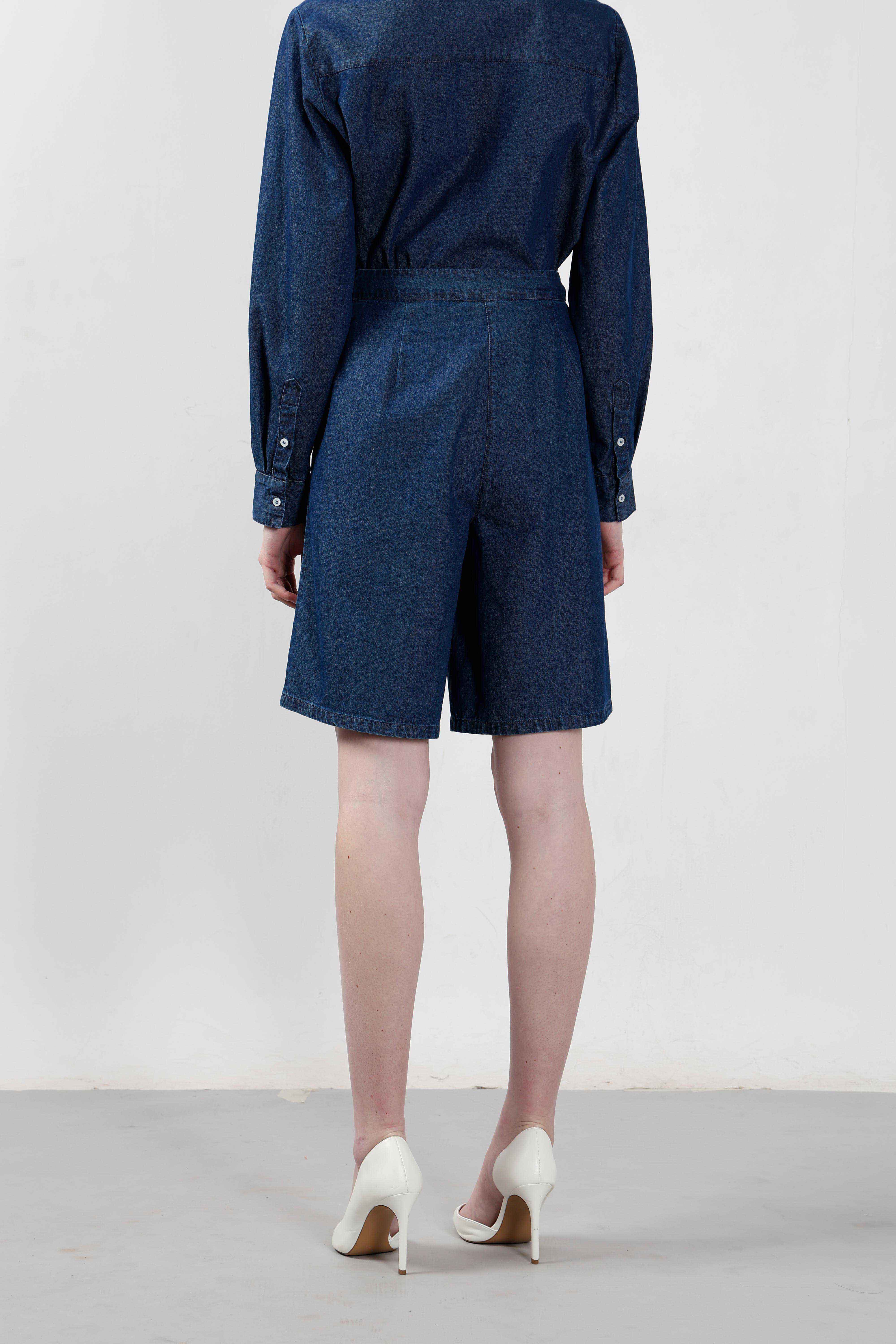 Vero Moda Dark Blue Bermuda Denim Shorts