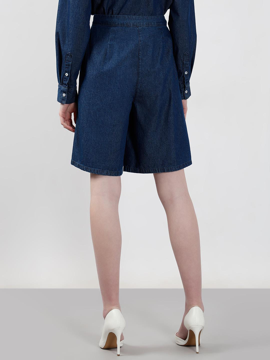 Vero Moda Dark Blue Bermuda Denim Shorts