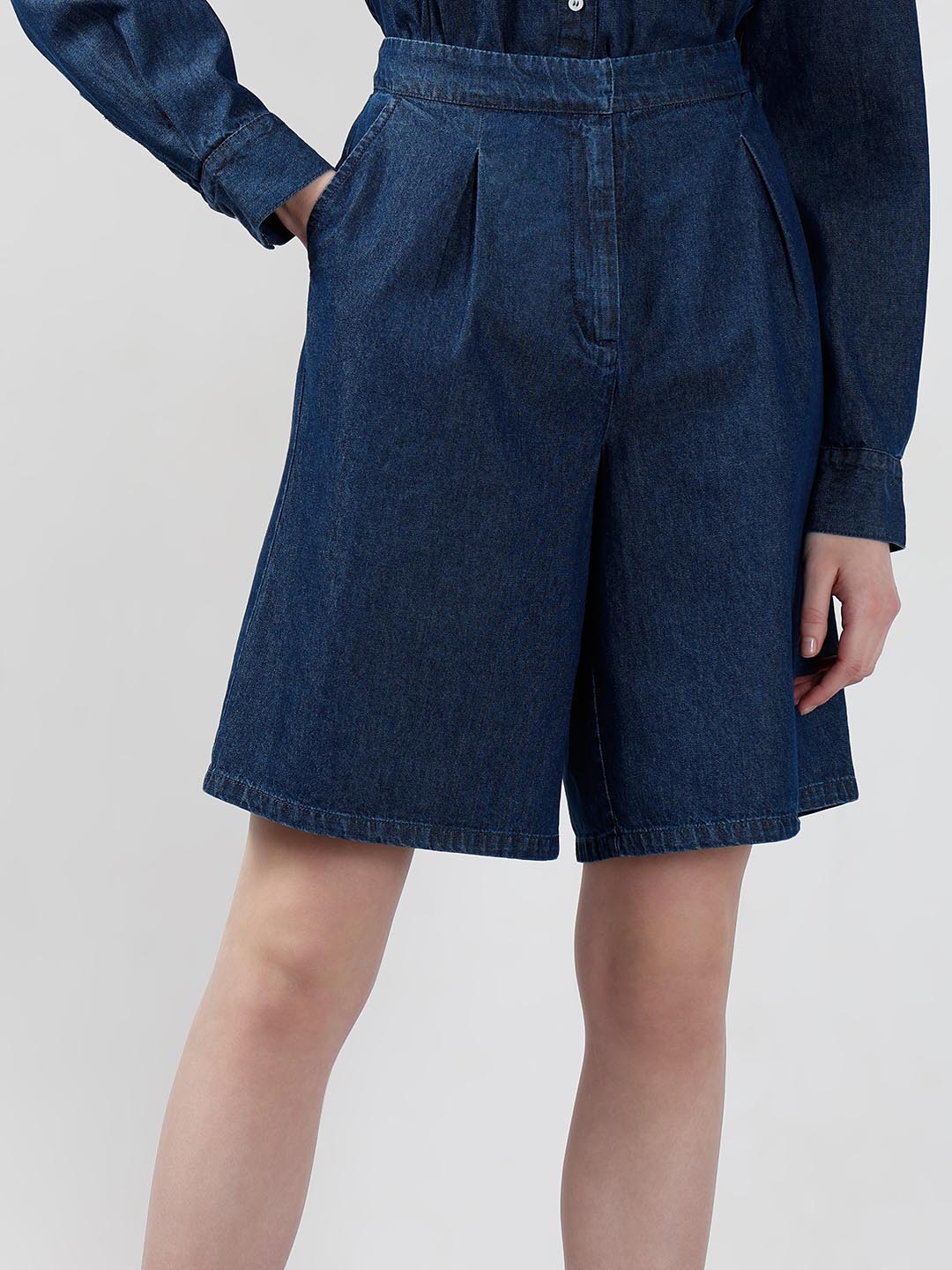 Vero Moda Dark Blue Bermuda Denim Shorts
