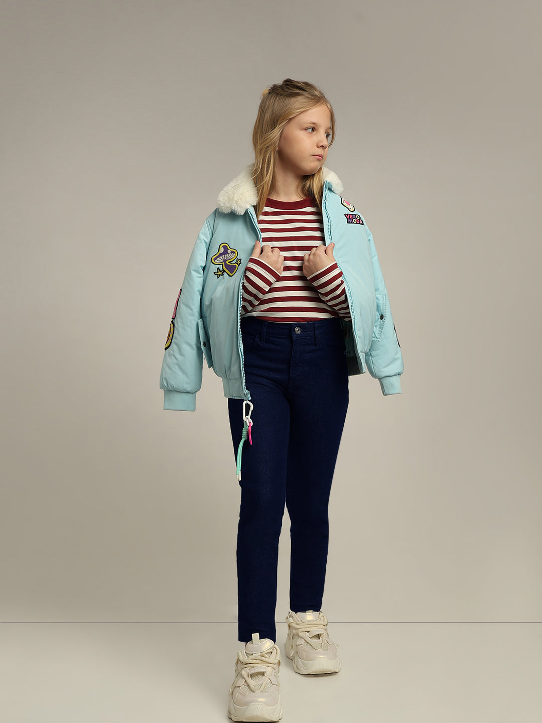 GIRL Dark Blue Straight Fit Jeans