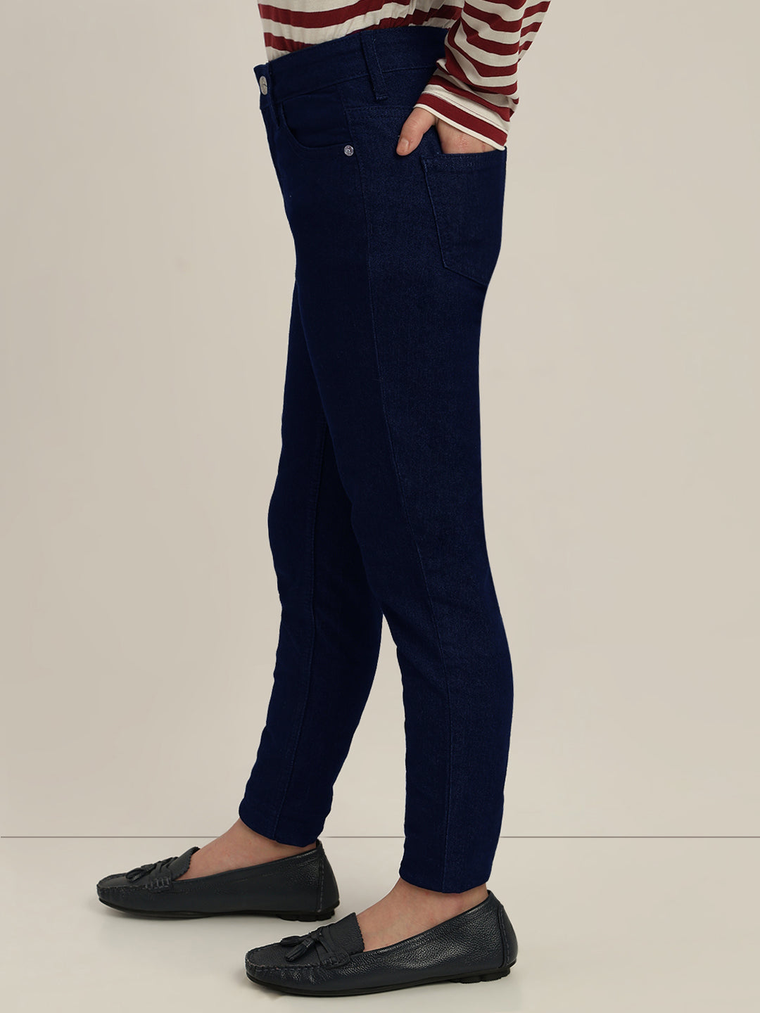 GIRL Dark Blue Straight Fit Jeans