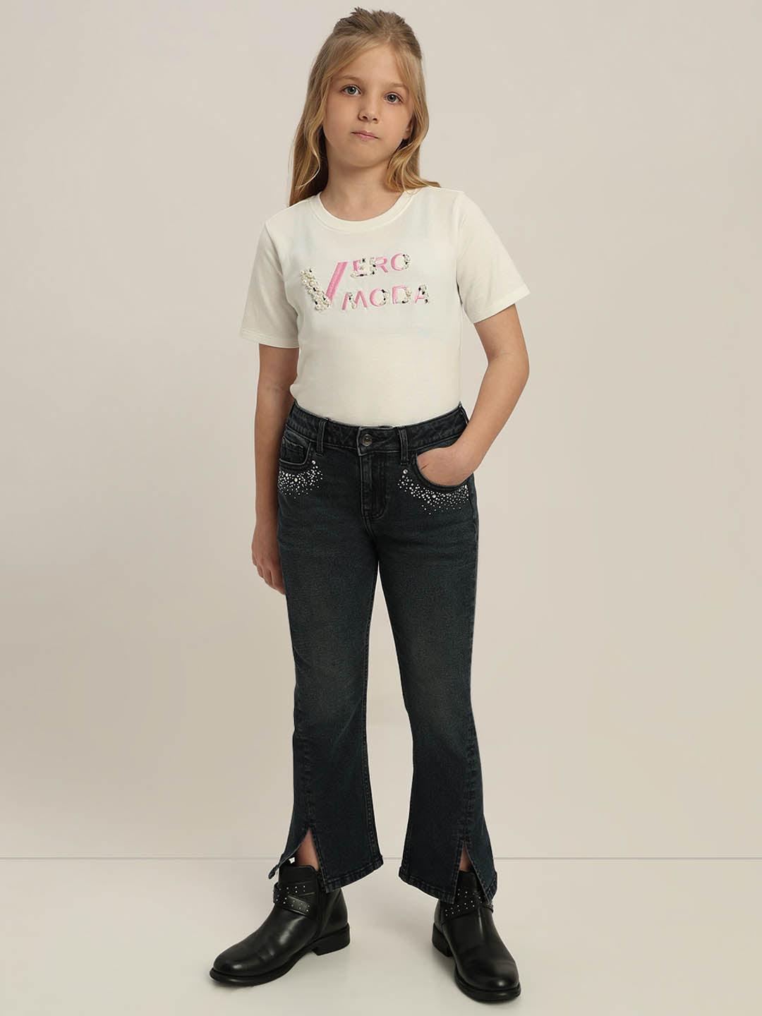 GIRLS Mid Rise Bootcut Jeans