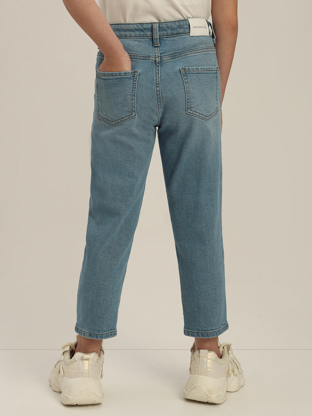 GIRL Light Wash Mom Fit Jeans