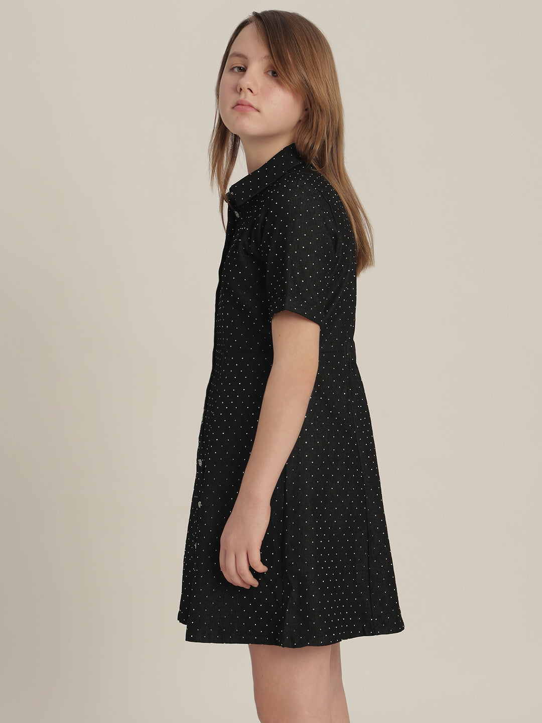 Girls Polka Dot Shirt Dress