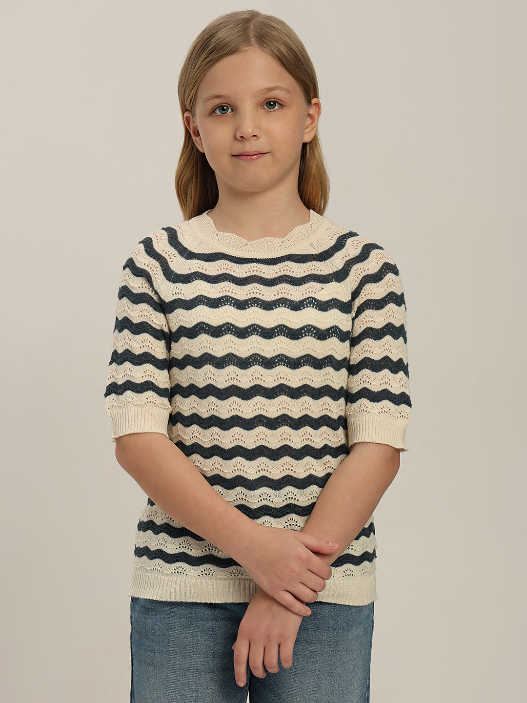 GIRL Striped Pullover