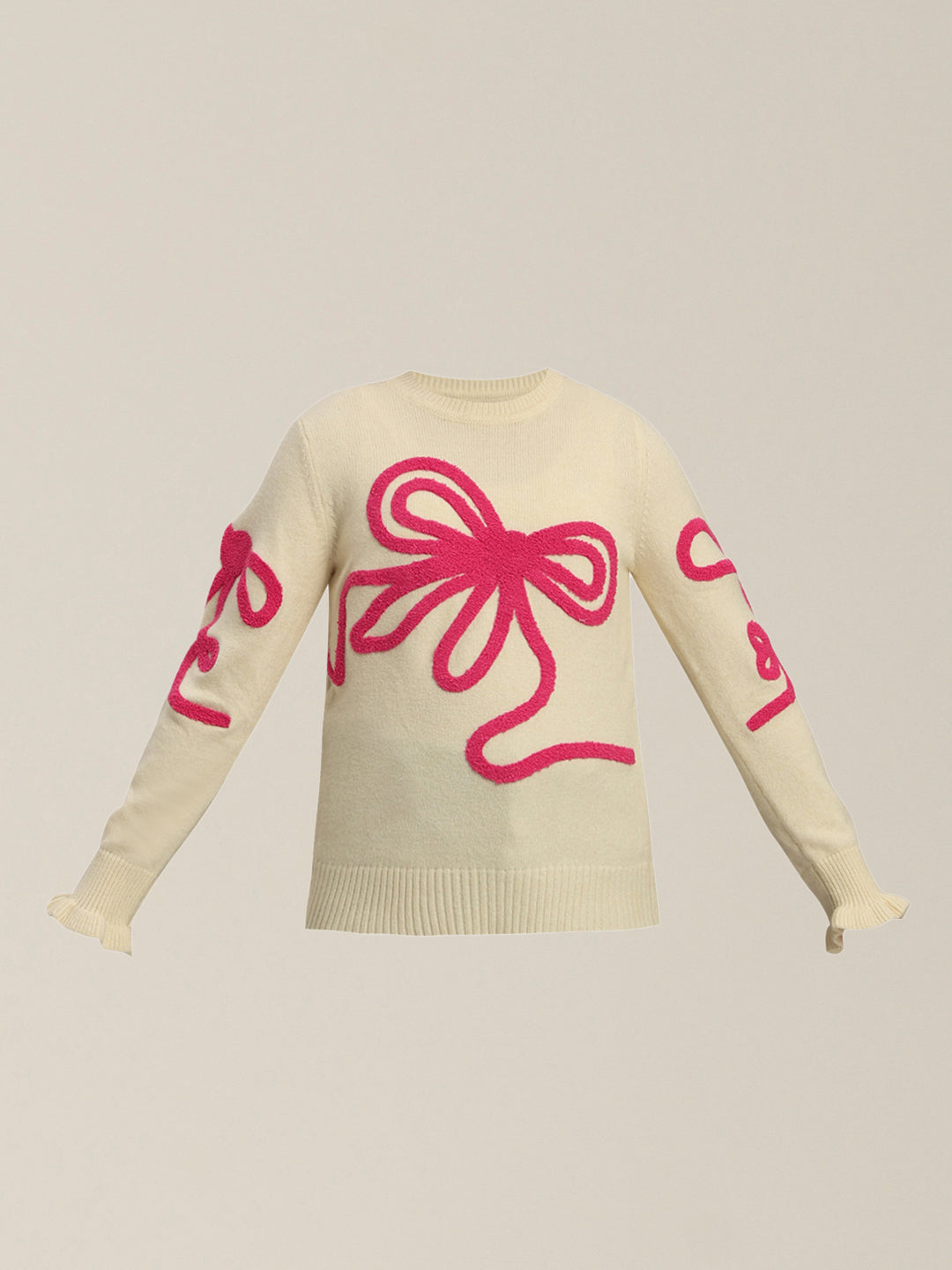 GIRL Pink Bow Detail Sweater