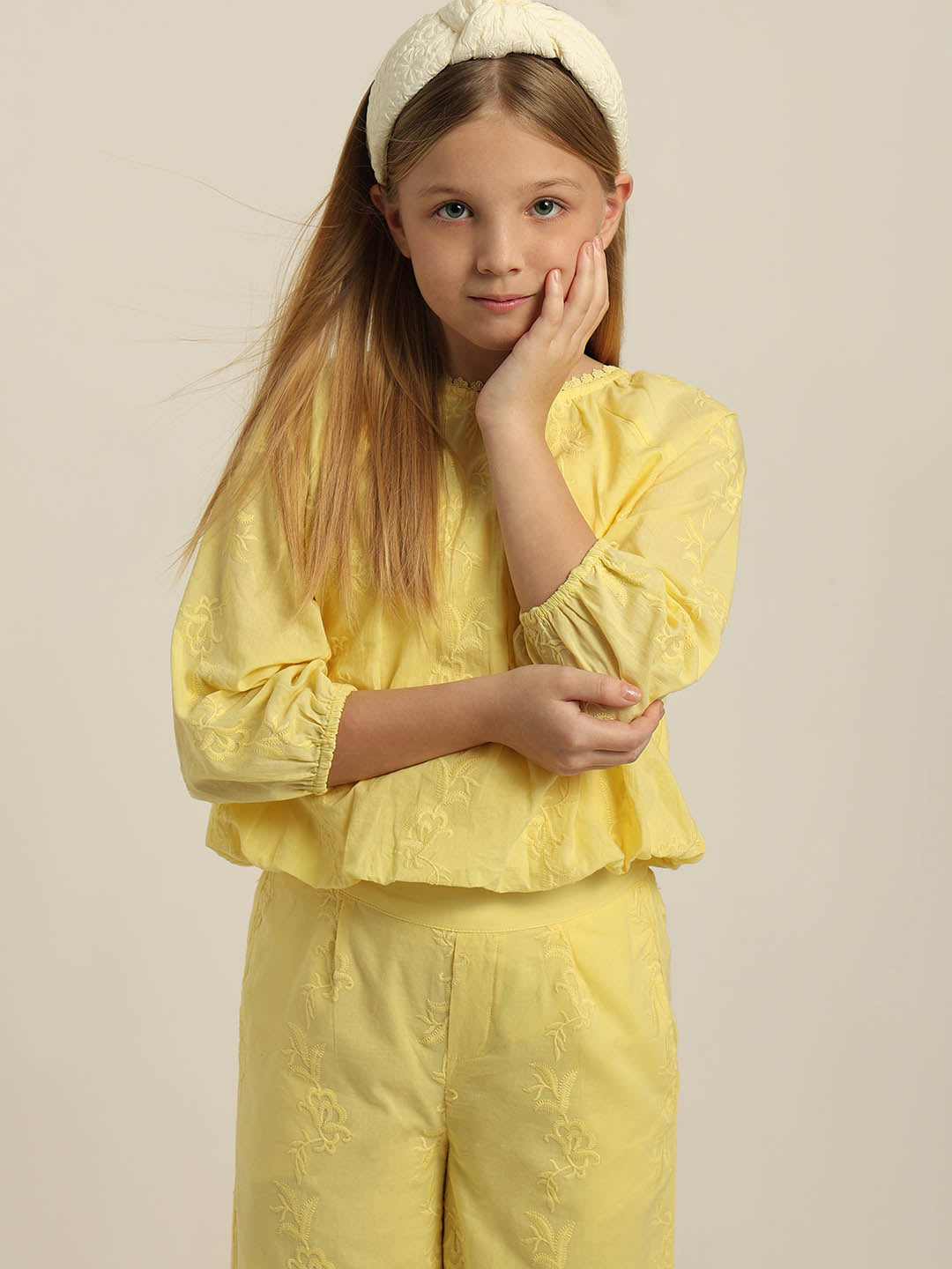 GIRLS Yellow Cotton Top