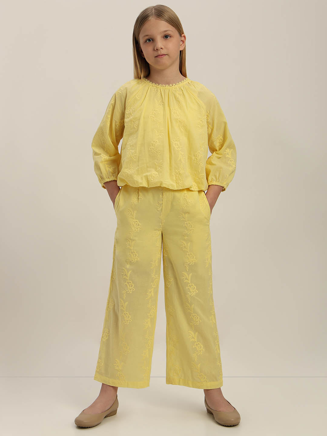 GIRLS Yellow Cotton Top