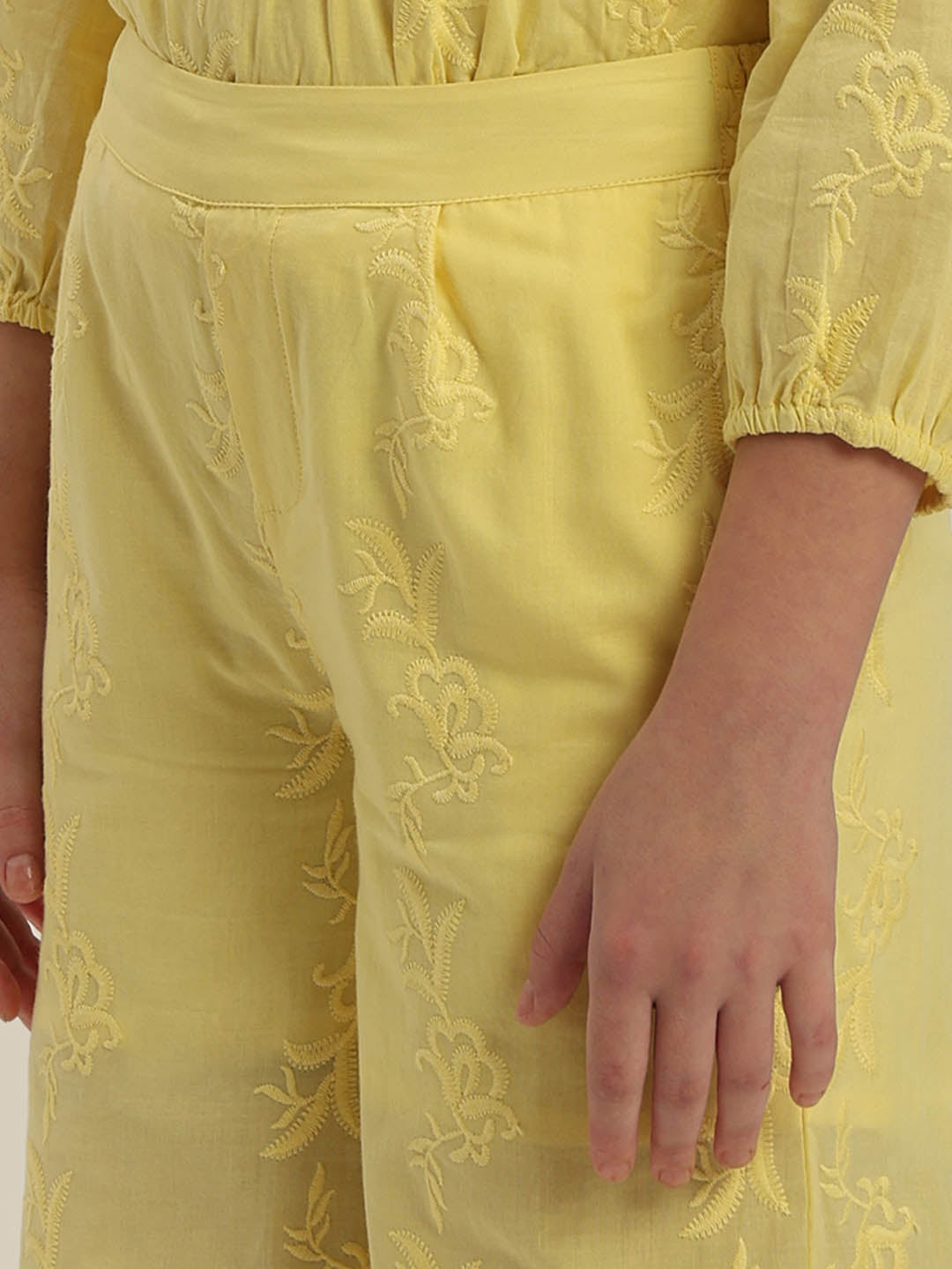 GIRLS Yellow Cotton Pants