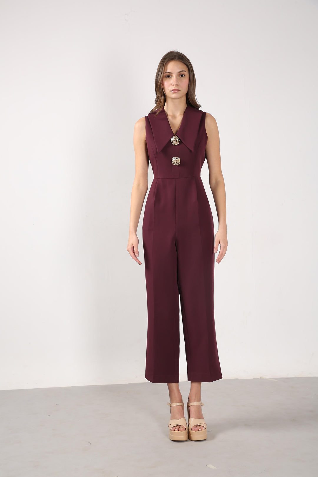 Vero Moda Maroon Jumpsuit