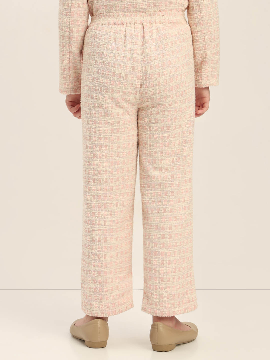 GIRLS Light Pink Tweed Pants