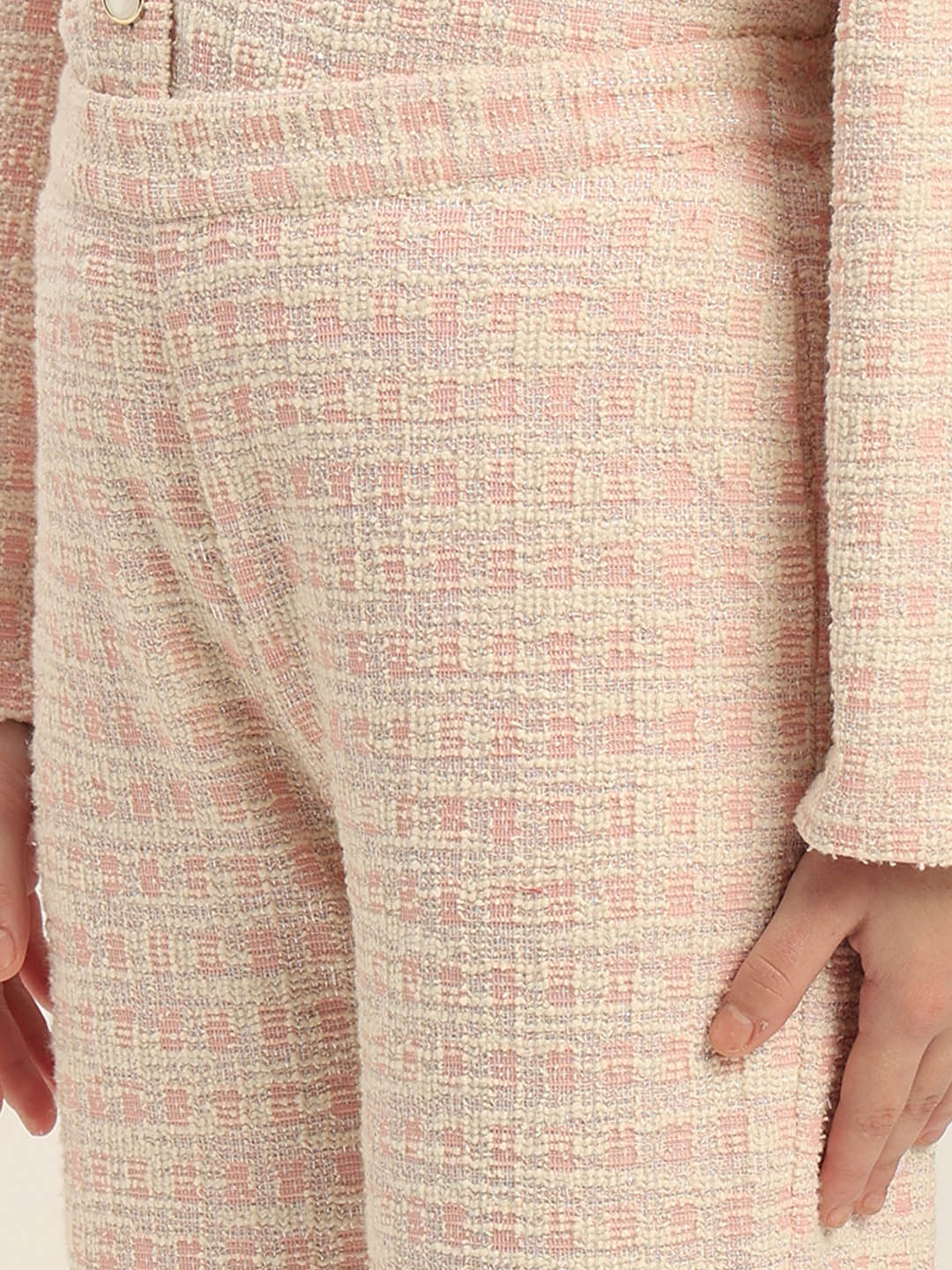 GIRLS Light Pink Tweed Pants