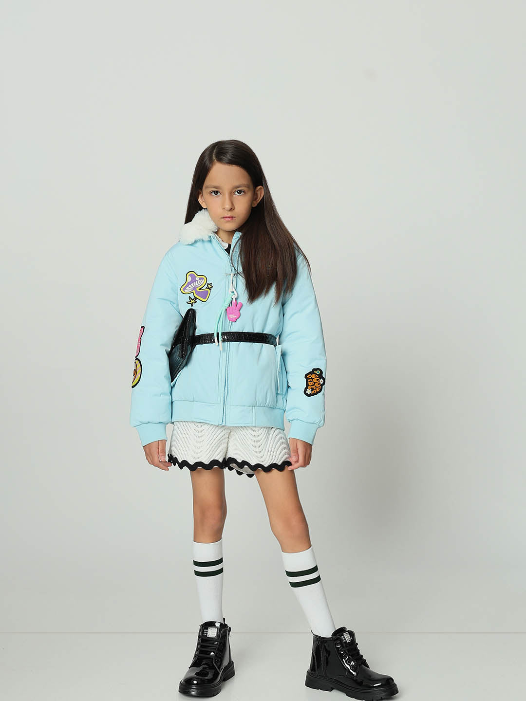 GIRLS Printed Bomber Jacket