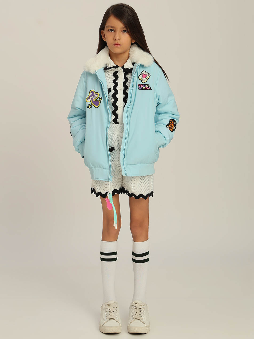 GIRLS Printed Bomber Jacket