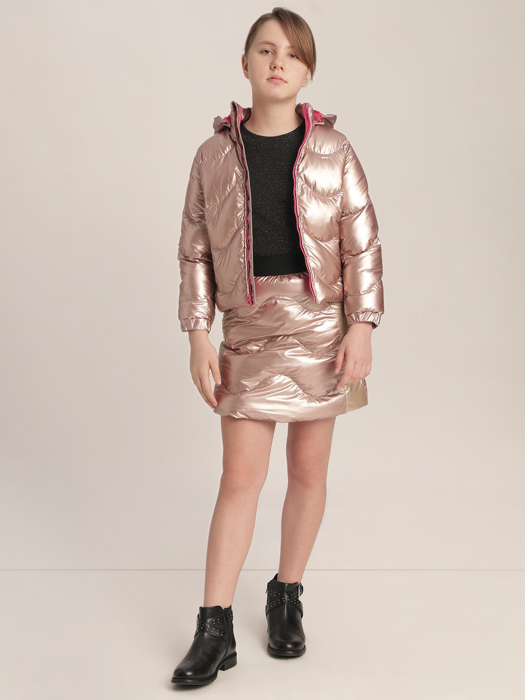 Girls Reversible Puffer Jacket