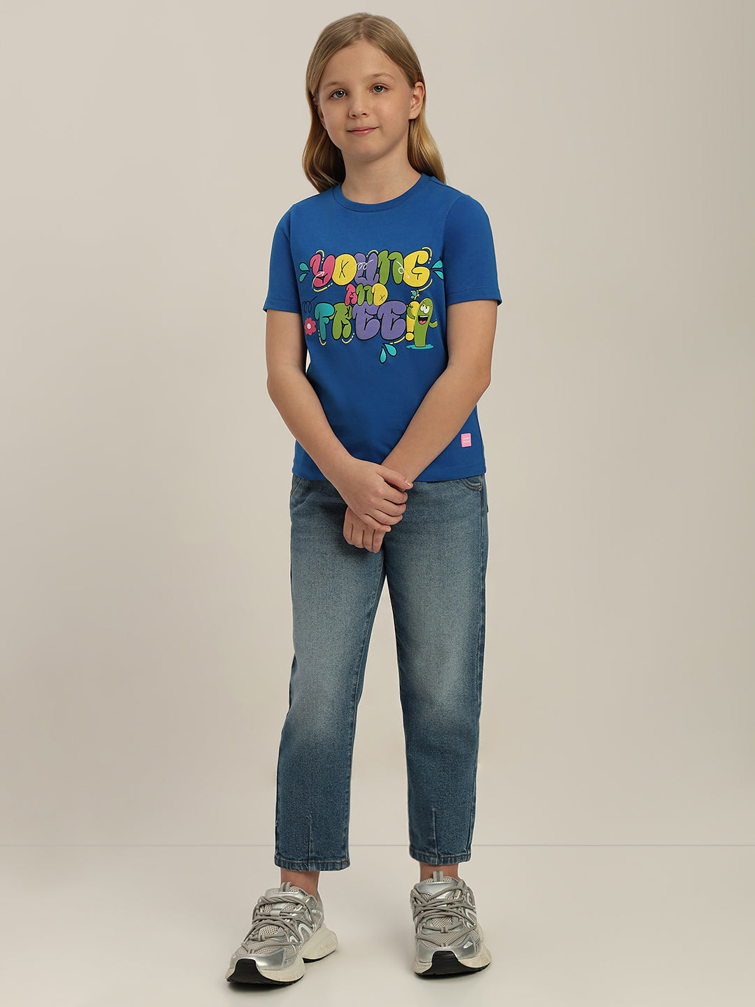 GIRLS Graphic Print Cotton T-shirt