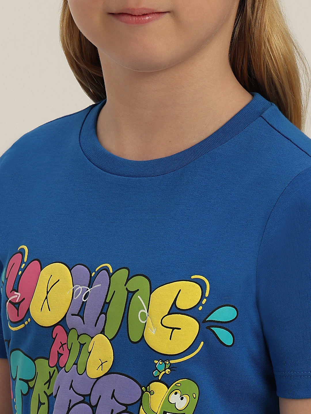 GIRLS Graphic Print Cotton T-shirt