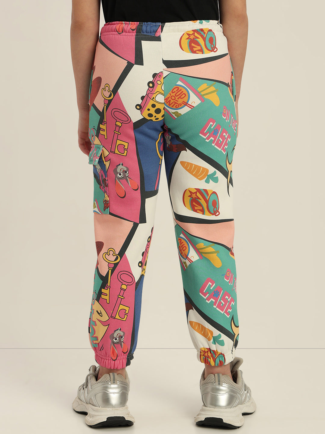 GIRLS Green Zootopia Printed Joggers