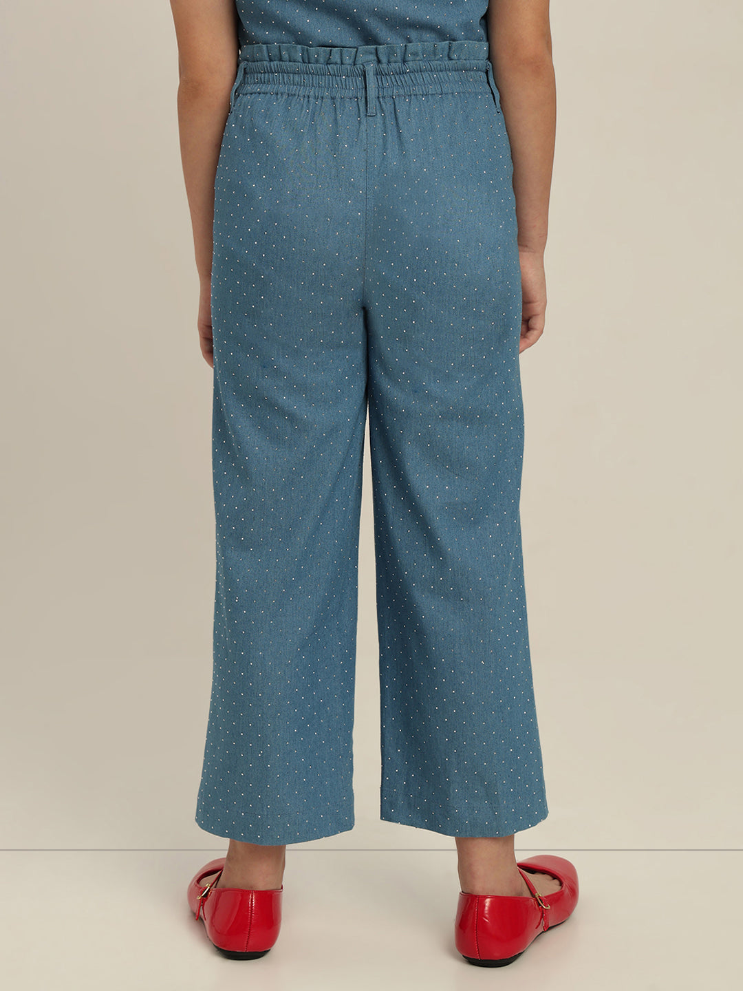 GIRL Blue Embellished Wide Leg Pants