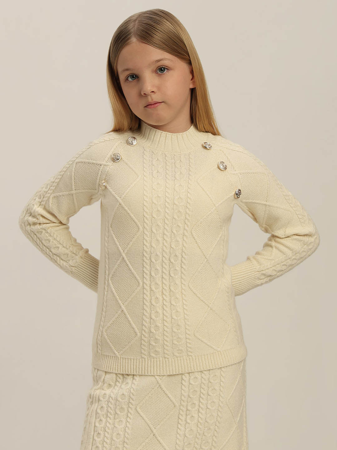 GIRLS Cable Knit Pullover