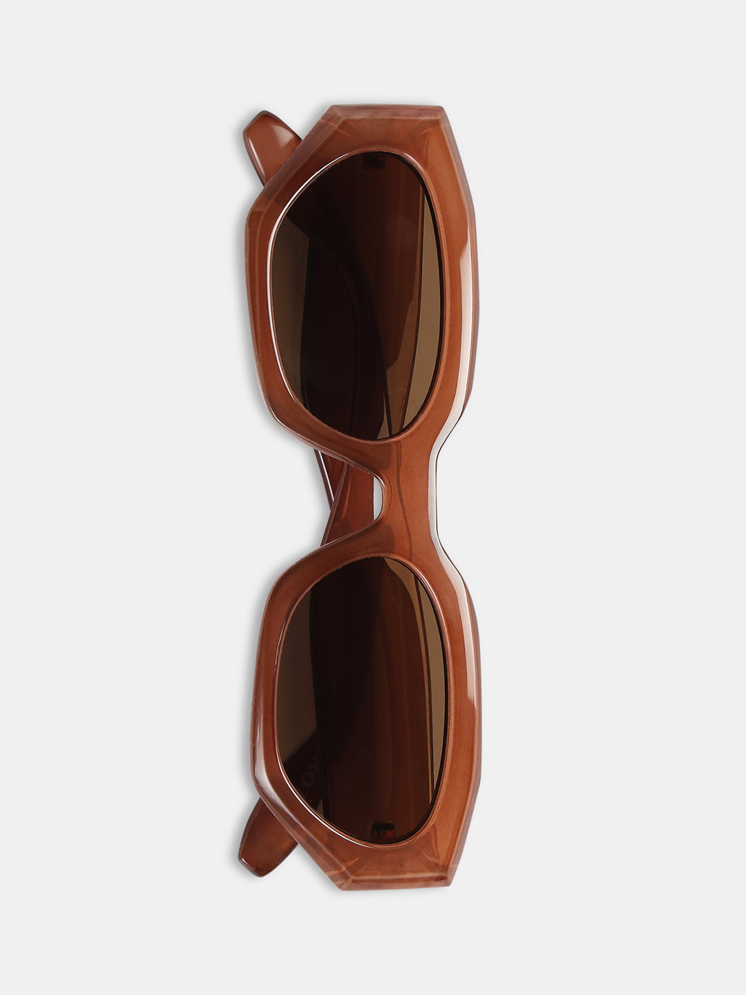 VERO MODA Brown Narrow Oval Sunglasses