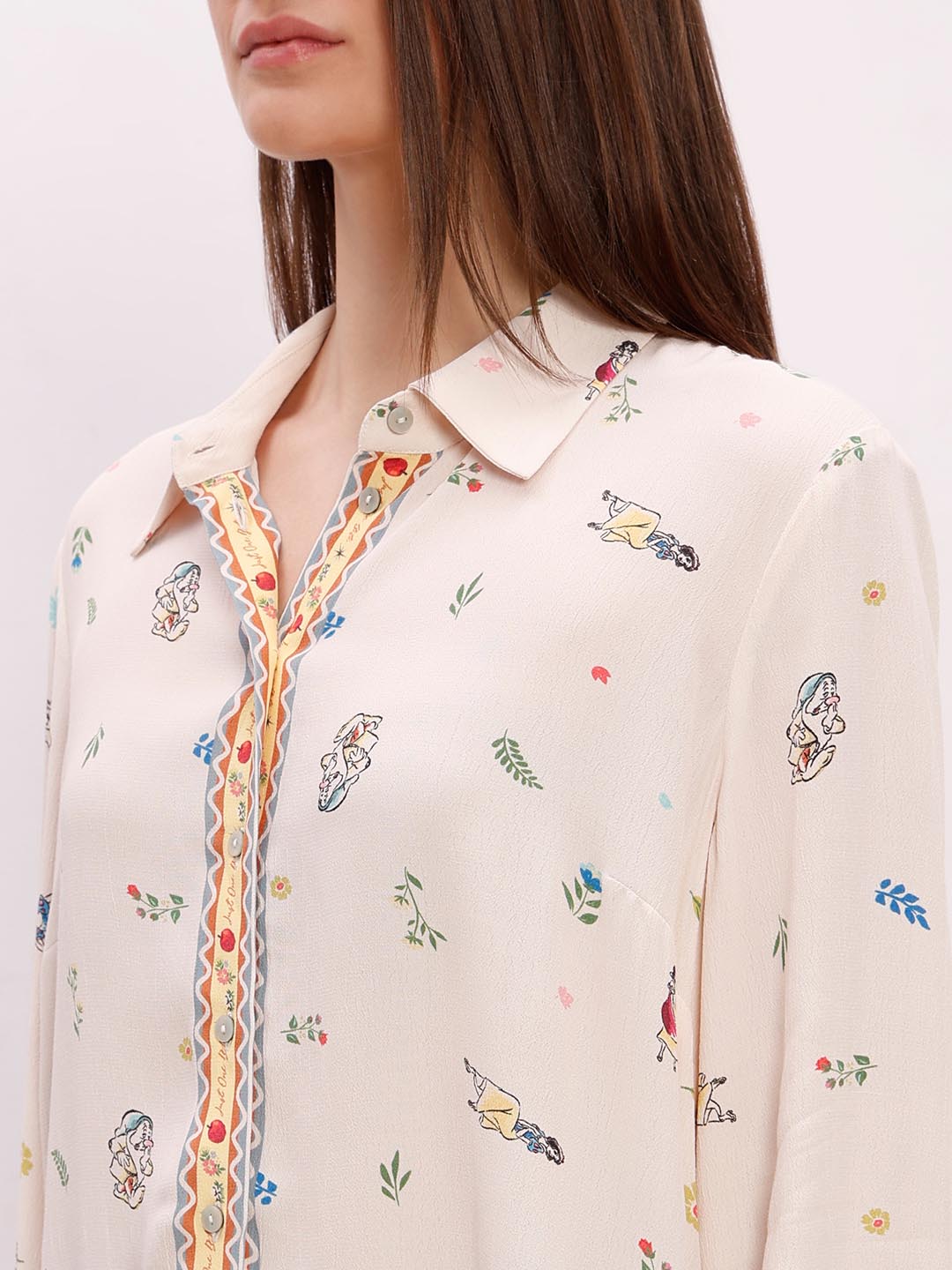 Vero Moda Ecru Printed Viscose Shirt