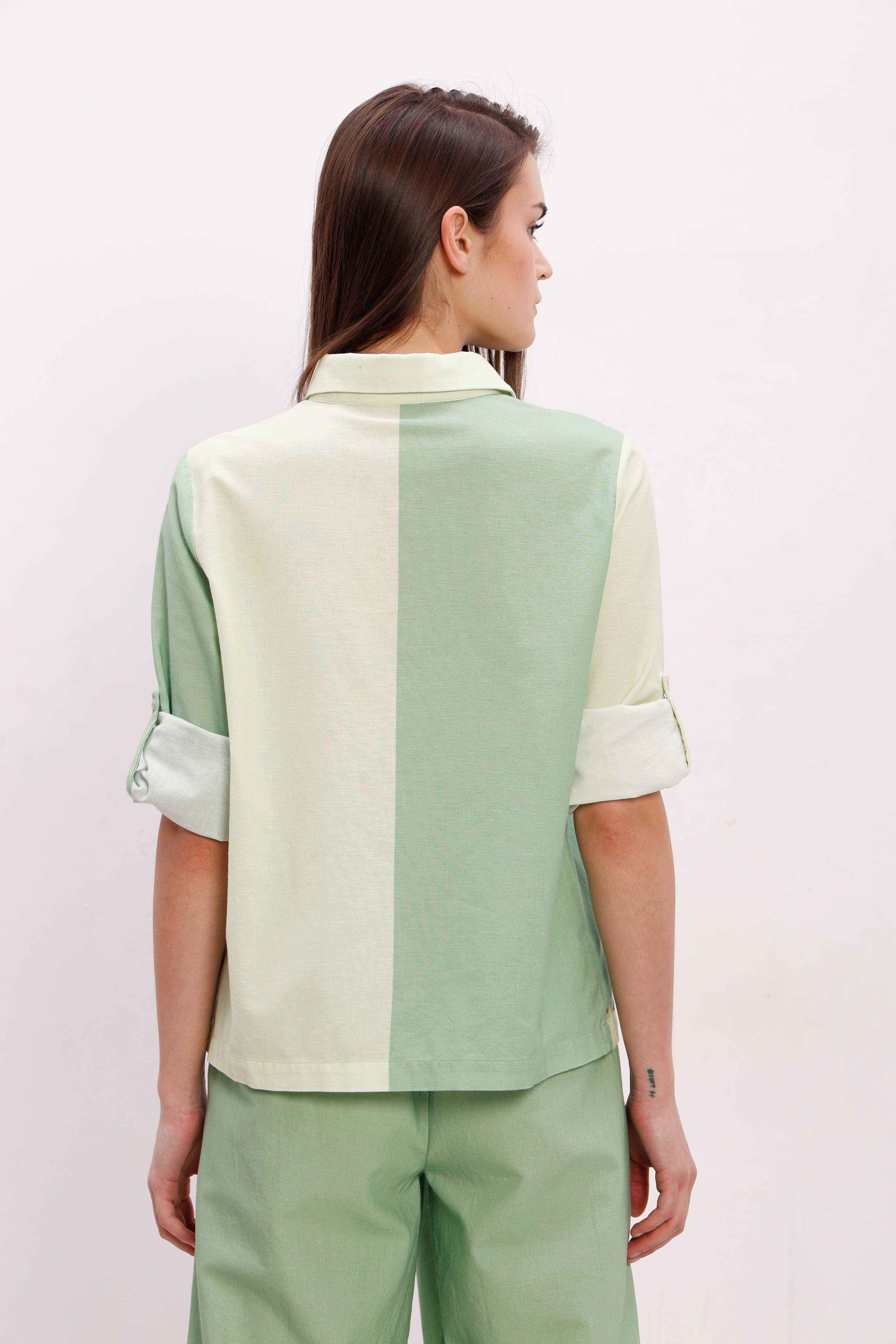 Vero Moda Green Printed Co-Ord Set Shirt