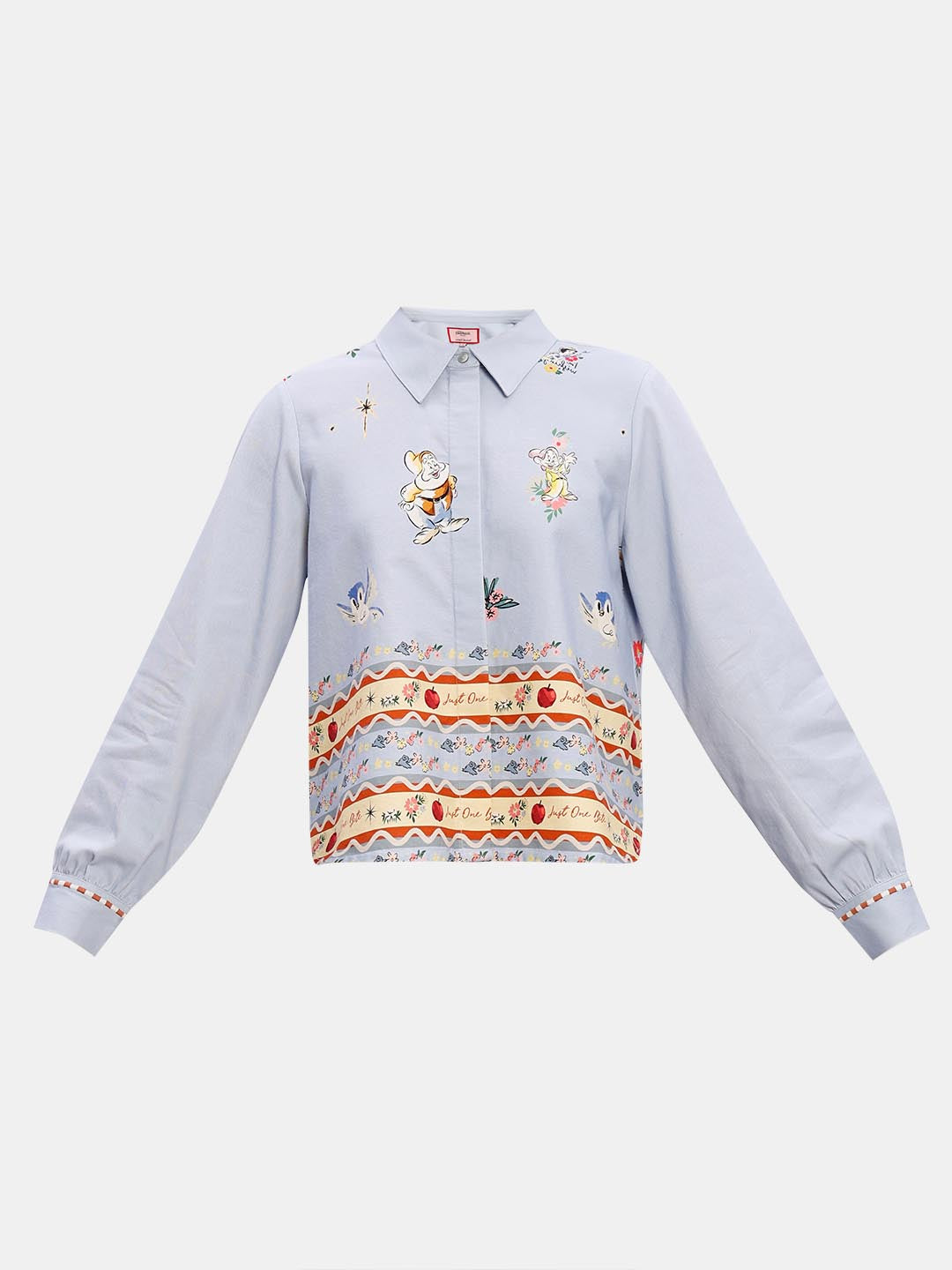 Vero Moda Blue Printed Cotton Co-Ord Set Shirt