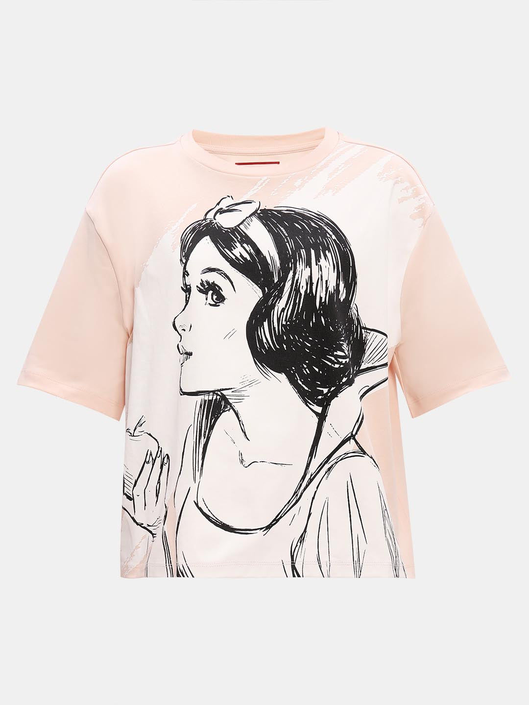 Vero Moda Peach Printed Cotton T-Shirt