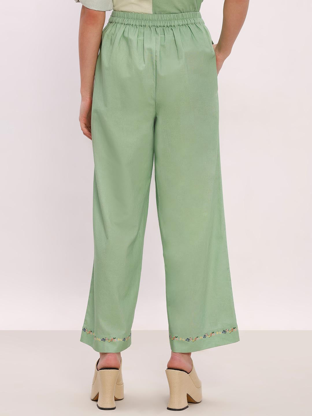 Vero Moda Green Printed Co-Ord Set Pants